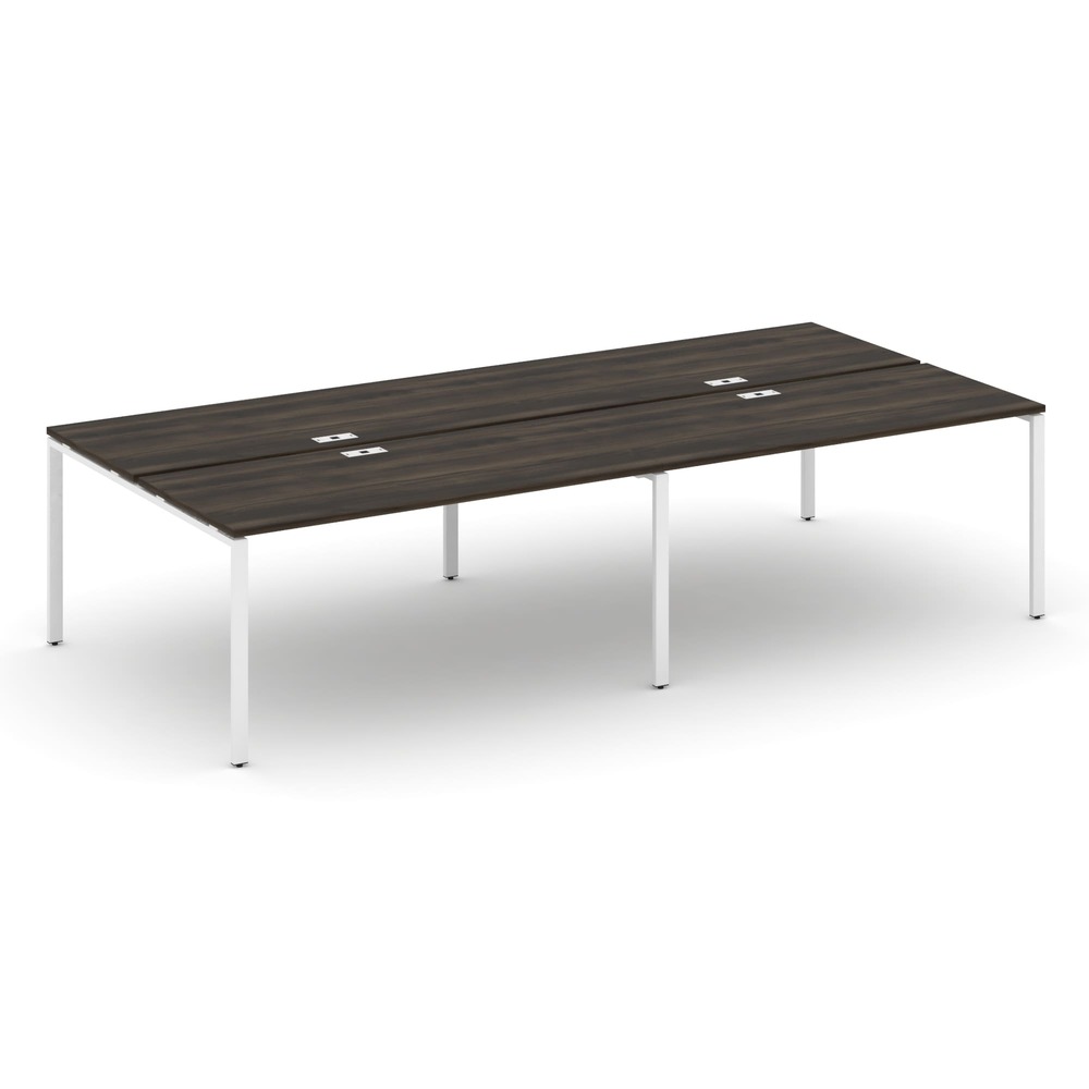 Бенч-система на 4 рабочих места 3160x1480x750 (Дуб Мали/белый, 3160x1480x750)