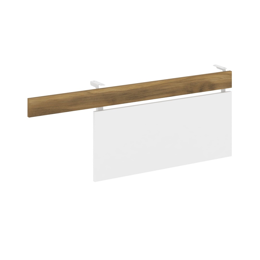 Царга для стола с опорной тумбой 1230x18x458 (Сандал Янтарный/Белый Бриллиант/белый, 1230x18x458)