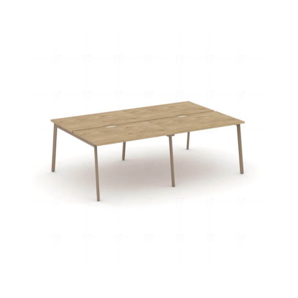 Бенч-система на 4 рабочих места 2360x1500x750 (Тиквуд Светлый, 2360x1500x750)