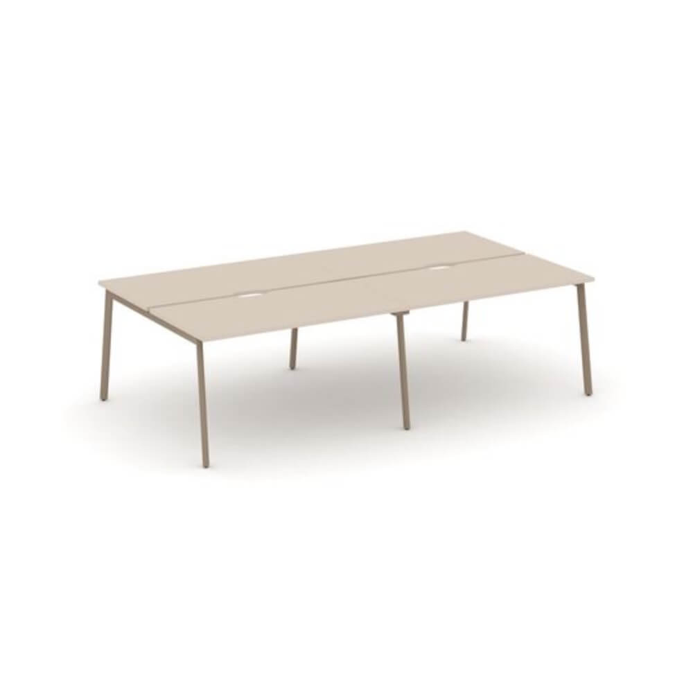 Бенч-система на 4 рабочих места 2760x1500x750 (Капучино, 2760x1500x750)