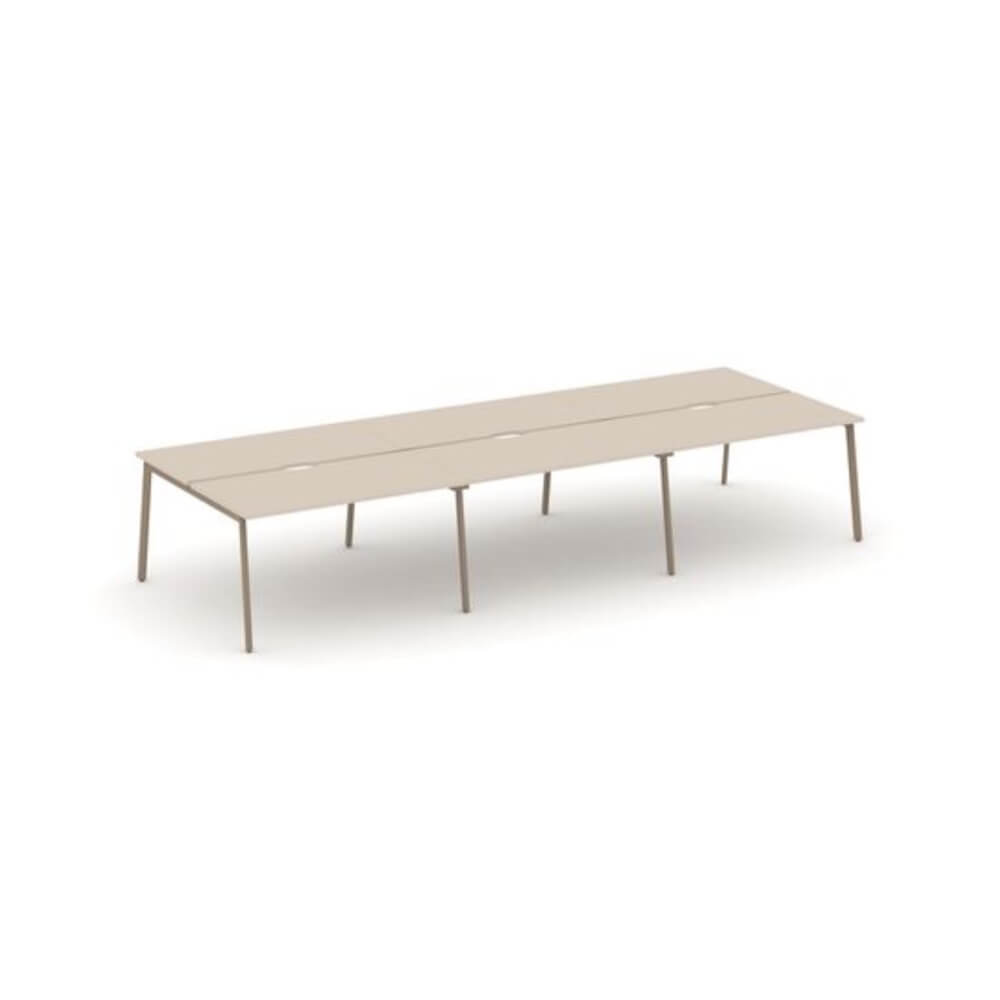 Бенч-система на 6 рабочих мест 4140x1500x750 (Капучино, 4140x1500x750)