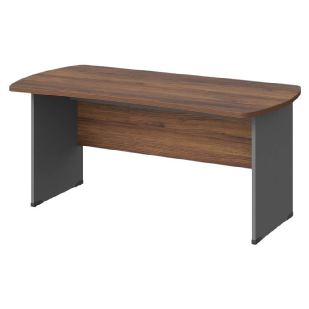 Стол симметричный на ЛДСП каркасе 1600x850x740 (Орех Вармия/Серый Базальт, Габариты: 1600x850x740)