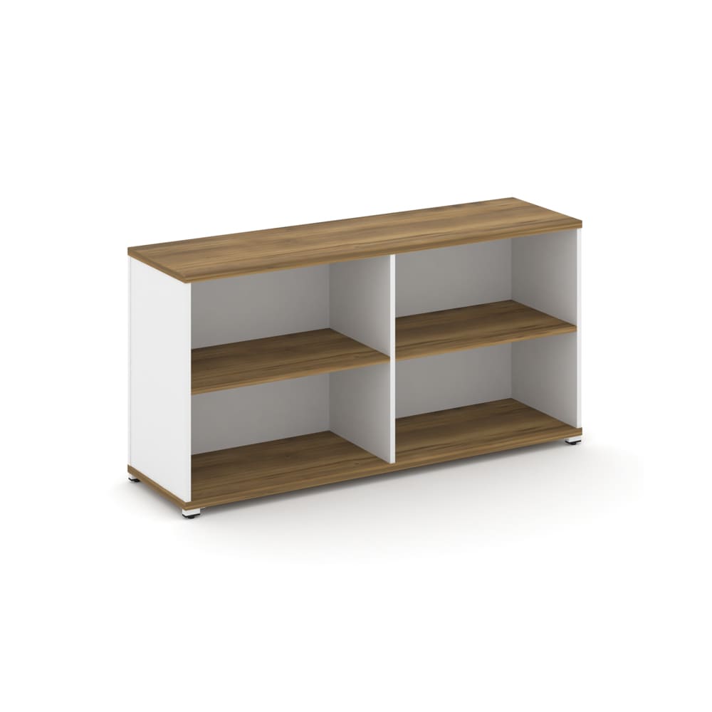 Стеллаж двойной 2 ур. 1480x420x750 (Сандал Янтарный/Белый Бриллиант, 1480x420x750)