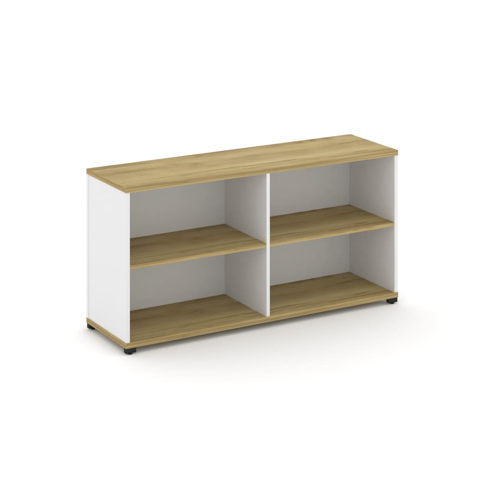 Стеллаж двойной 2 ур. 1480x420x750 (Дуб Винченцо/Белый Бриллиант, 1480x420x750)