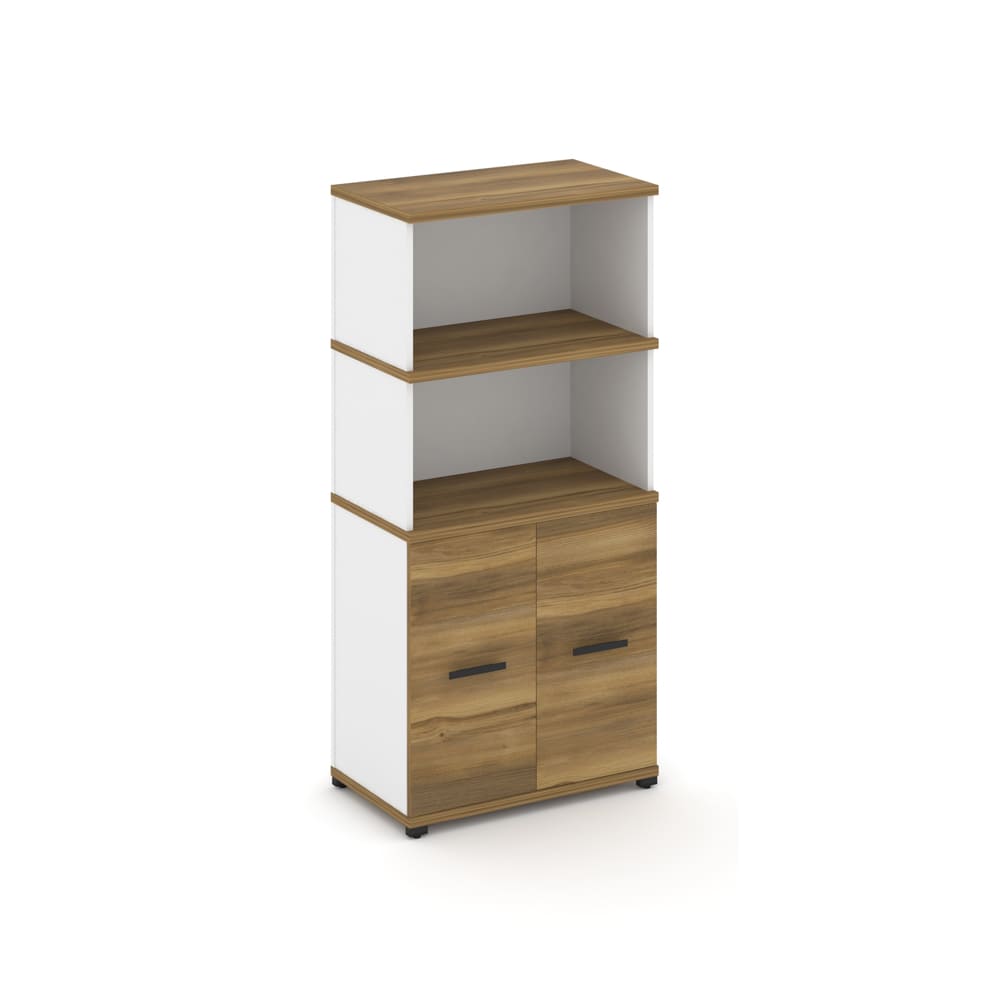 Шкаф комбинированный с надставкой высокой 720x420x1530 (Сандал Янтарный/Белый Бриллиант, 720x420x1530)