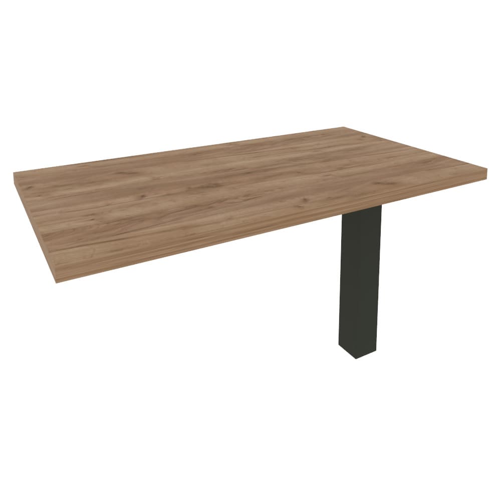 Брифинг-приставка для прямого стола (антрацит металл) 1300x700x765 (Дуб Табак, 1300x700x765)