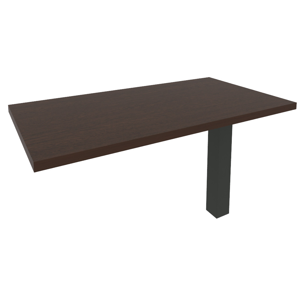 Брифинг-приставка для прямого стола (антрацит металл) 1300x700x765 (Венге Цаво, 1300x700x765)