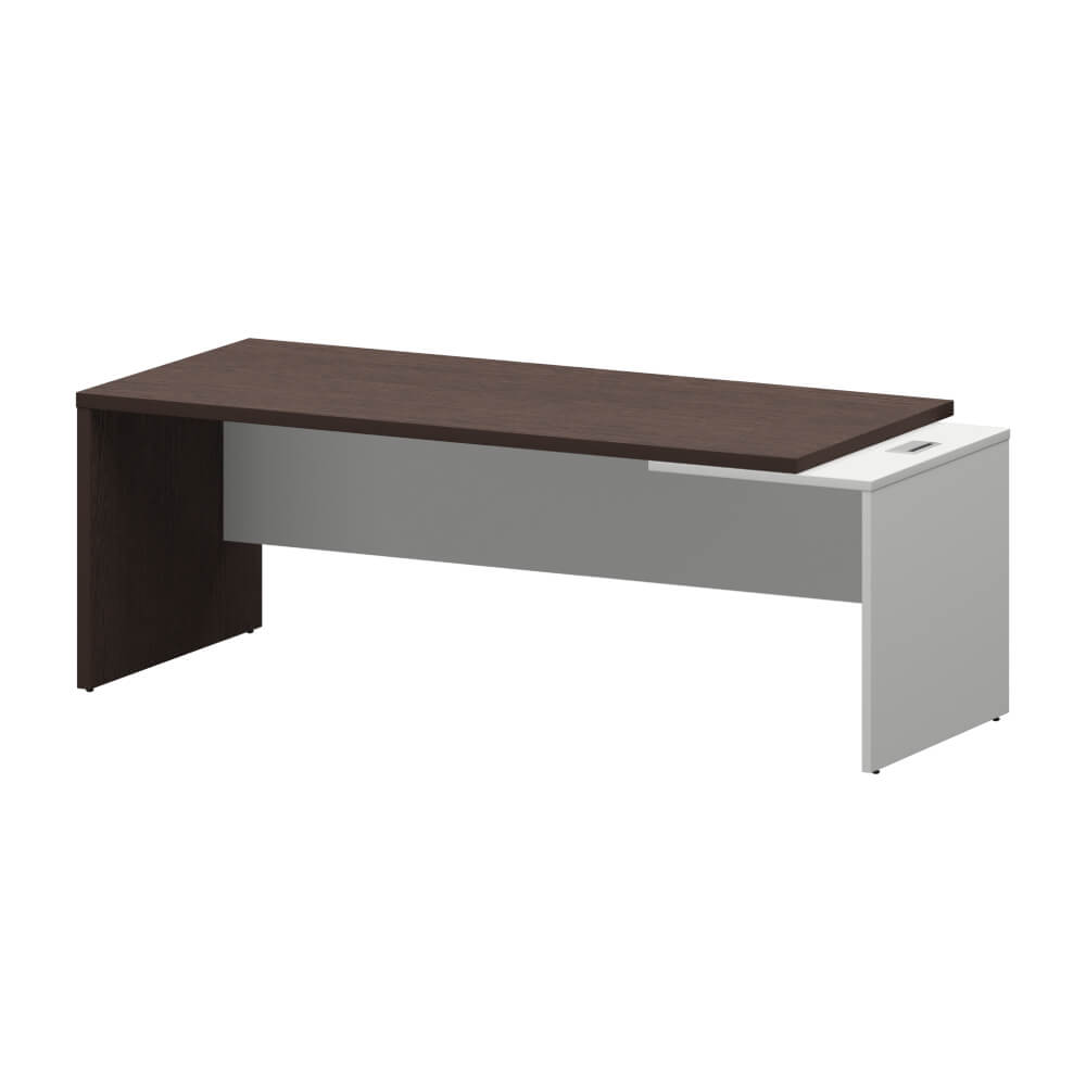 Стол руководителя Правый 2200x900x750 (Дуб Венге/Белый, 2200x900x750)