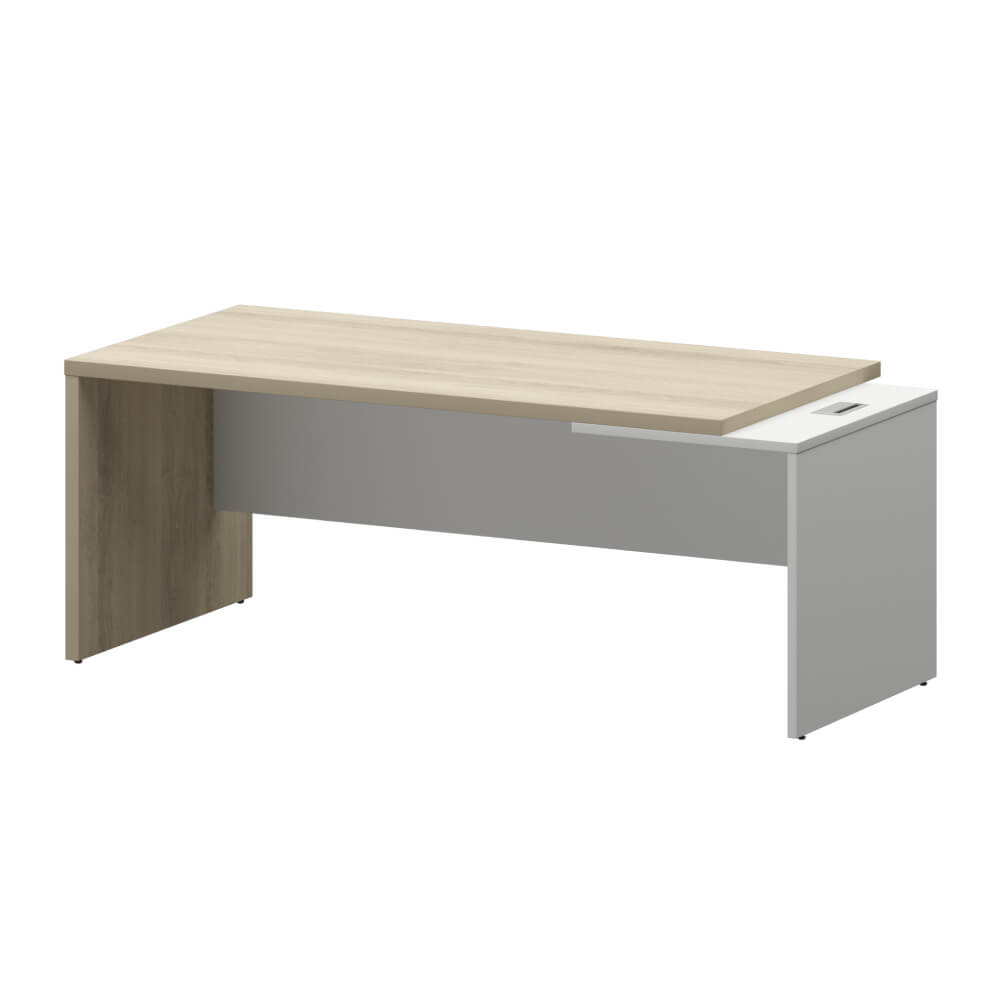 Стол руководителя Правый 2000x900x750 (Кронберг/Белый, 2000x900x750)