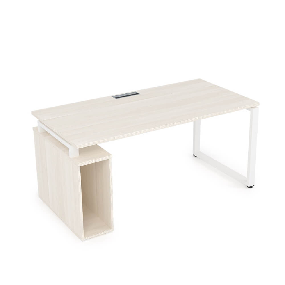 Стол с тумбой под системный блок 1600x800x750 (Ivory/белый, 1600x800x750)
