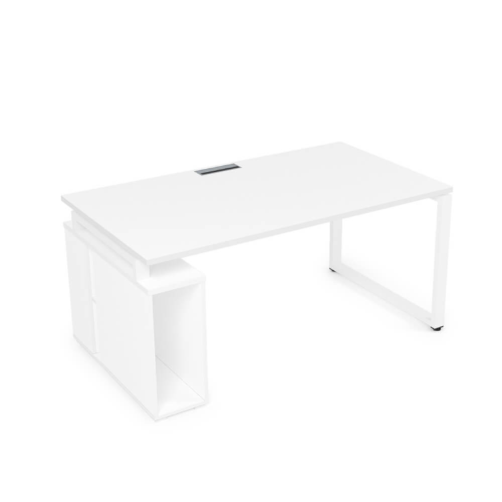 Стол с тумбой под системный блок 1600x900x750 (Ivory/белый 1600x900x750)