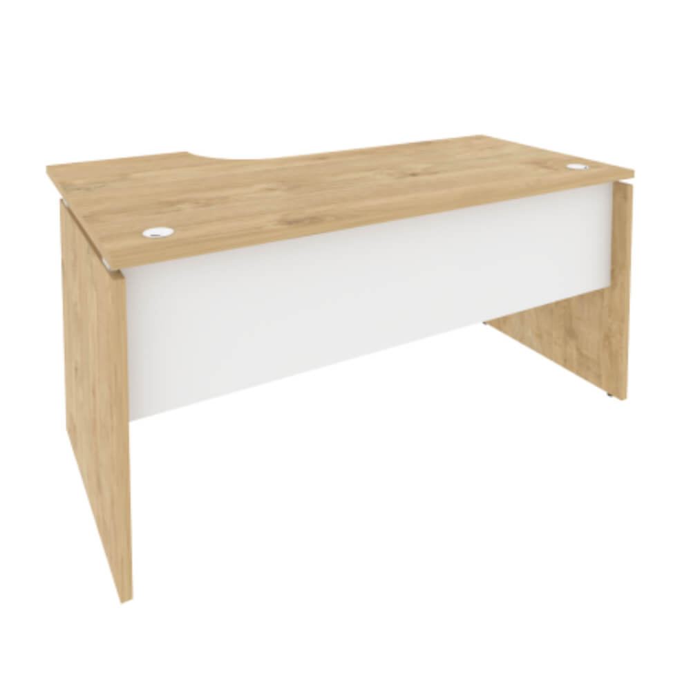 Стол эргономичный правый 1590x980x750 (Тиквуд Светлый/Белый Бриллиант, 1580x980x750 (720/460))