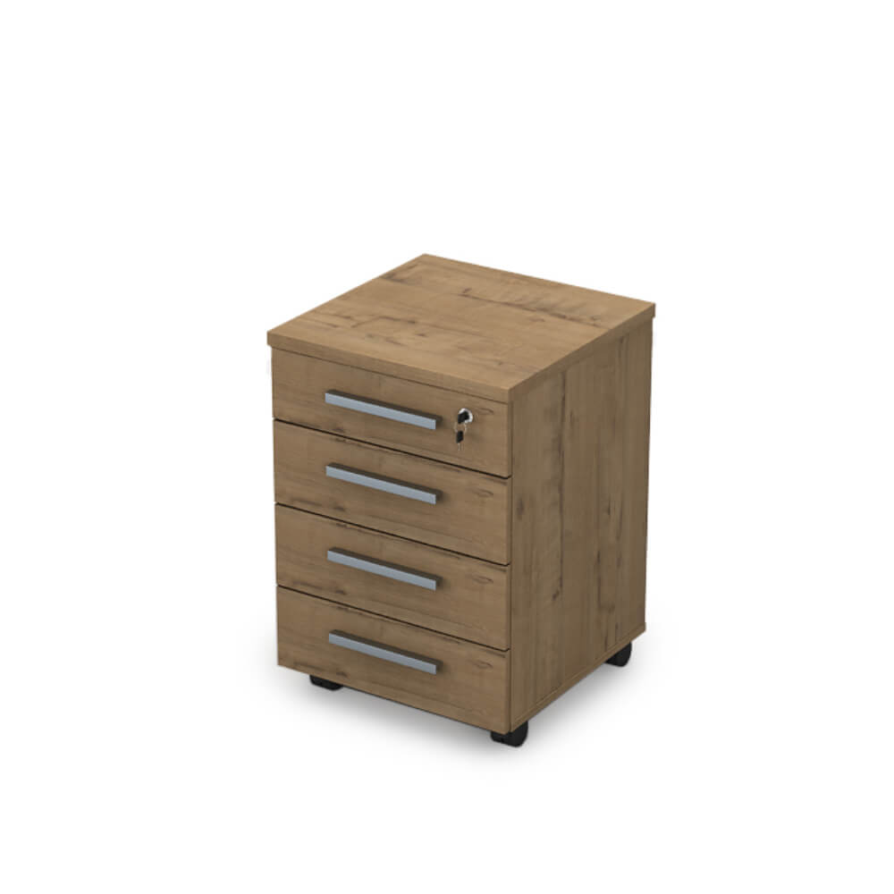 Тумба подкатная 4 ящ. 450x450x650 (Teakwood, 450x450x650)