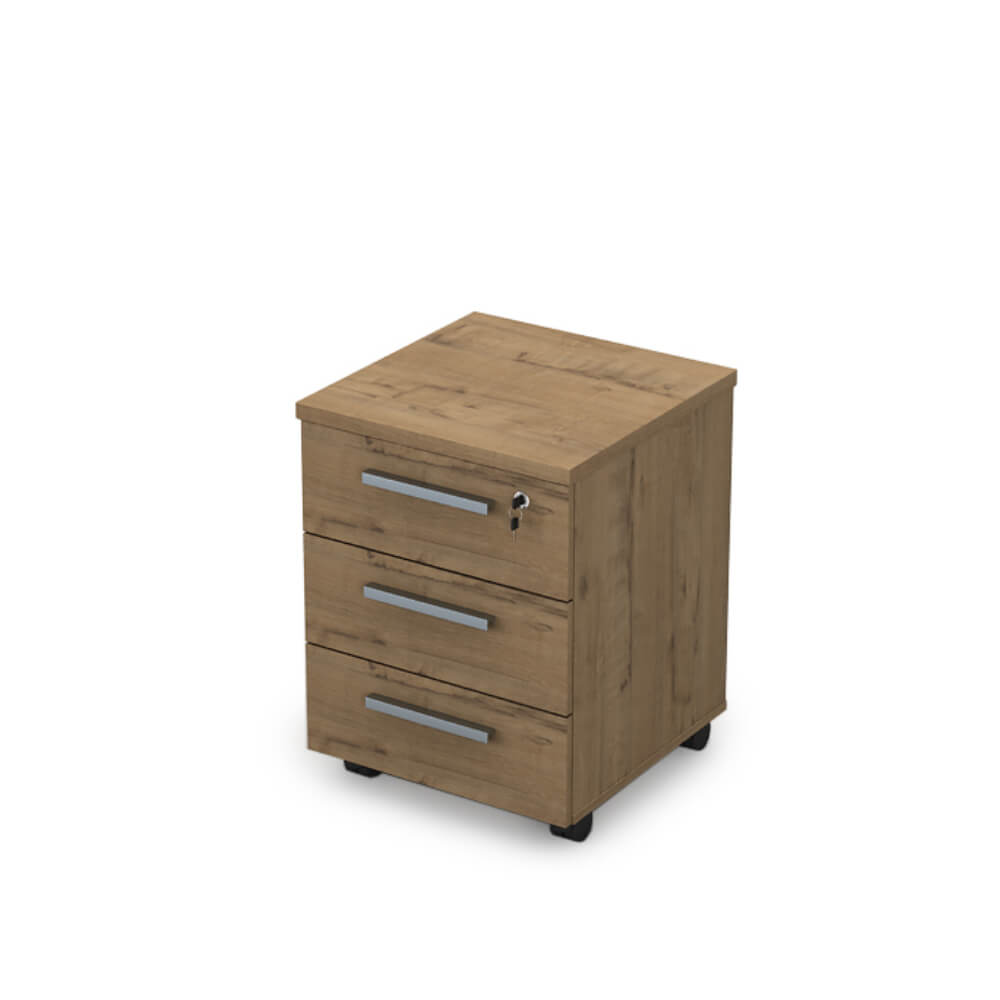 Тумба подкатная 3 ящ. 450x450x600 (Teakwood, 450x450x600)