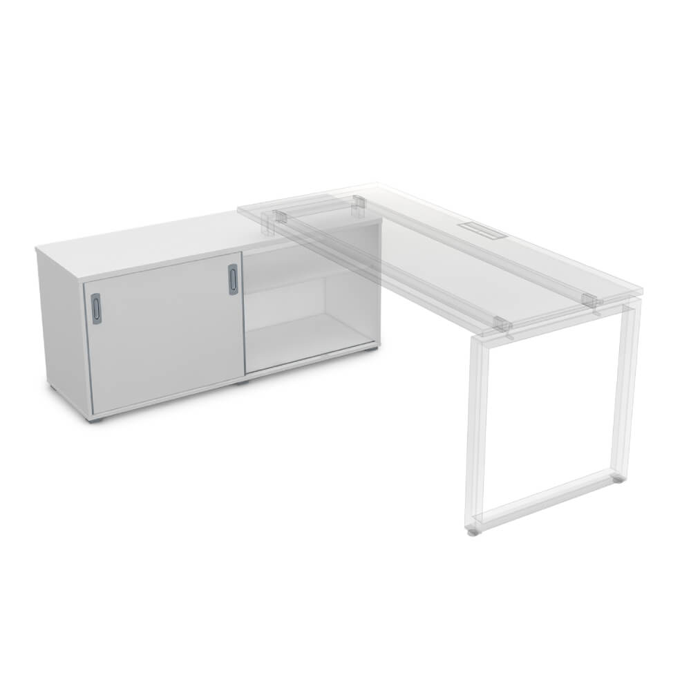 Тумба-купе 1400x600x620 (двухсторонняя) (Белый Премиум, 1400x600x620)