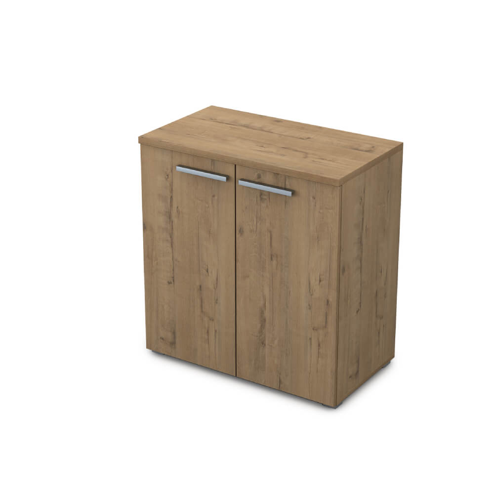 Шкаф низкий закрытый 2 ур. 800x450x845 (Teakwood, 800x450x845, Задняя стенка шкафа: ХДФ)