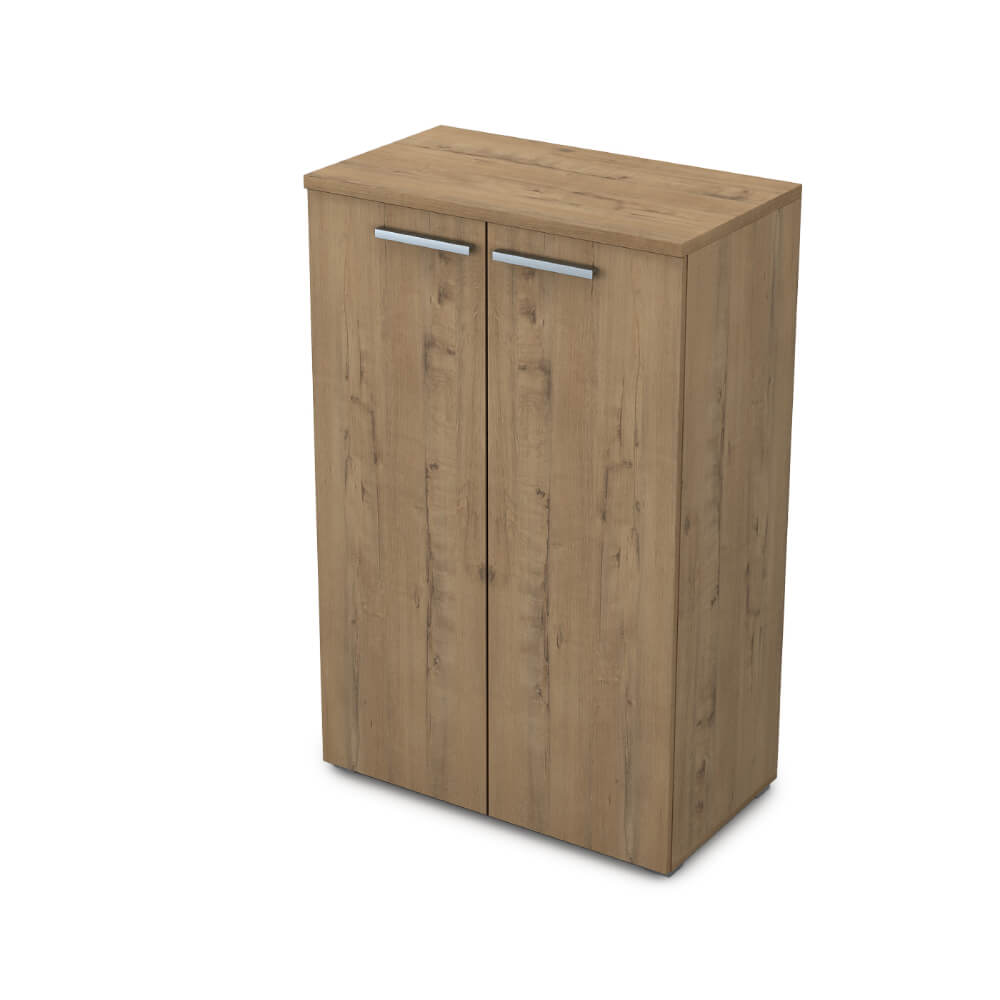 Шкаф средний закрытый 3 ур. 800x450x1245 ХДФ (Teakwood, 800x450x1245, Задняя стенка шкафа: ХДФ)