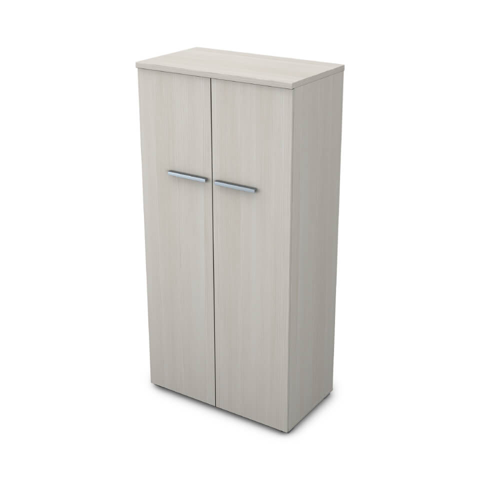 Шкаф средний закрытый 4 ур. 800x450x1645 ХДФ  (Ivory, 800x450x1645, Задняя стенка шкафа: ХДФ)