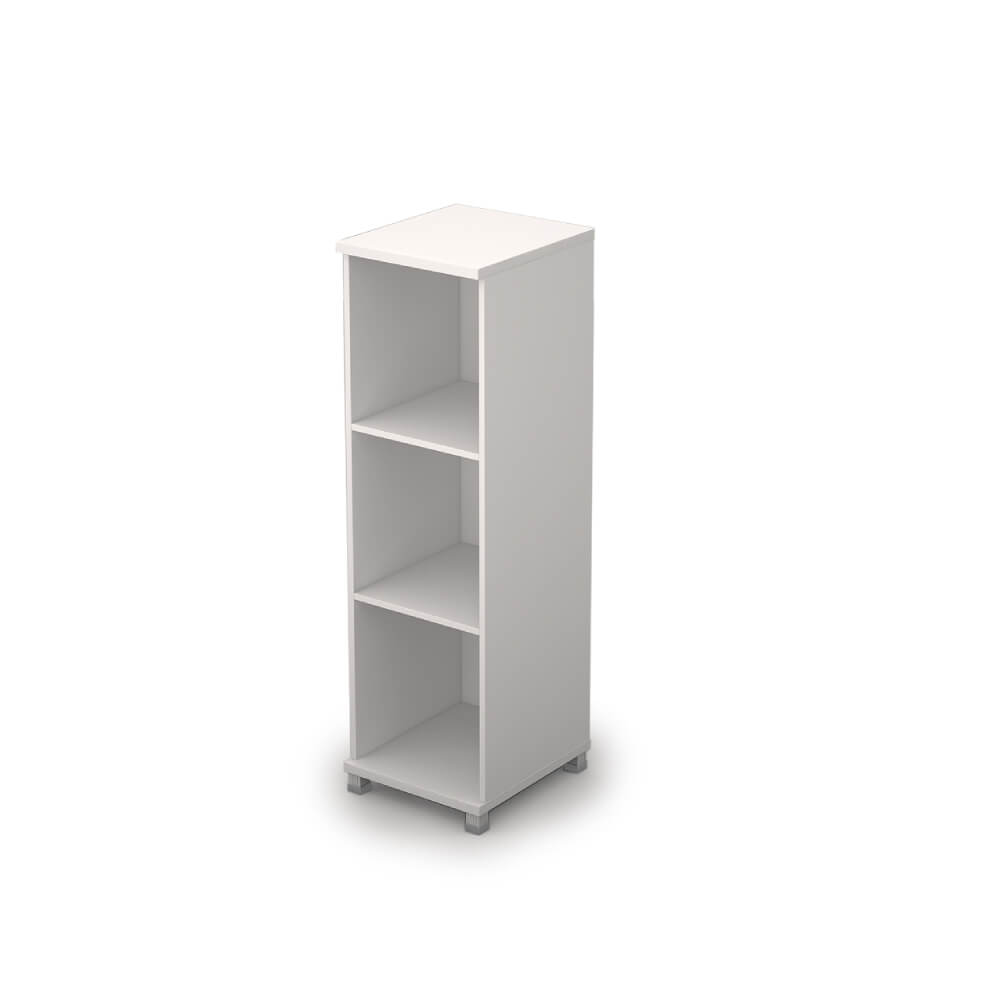 Стеллаж средний узкий 3 ур. 400x450x1348 ЛДСП (Белый, 400x450x1348, Задняя стенка шкафа: ЛДСП 16 мм)