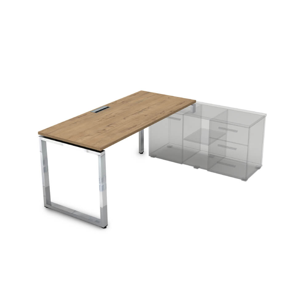 Стол рабочий правый на О-обр. м/к 1400x800x750