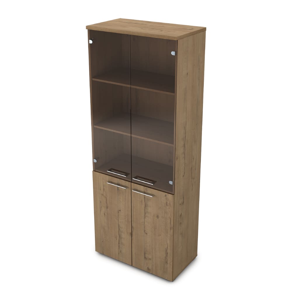 Шкаф-витрина высокий 800x450x2045 бронза