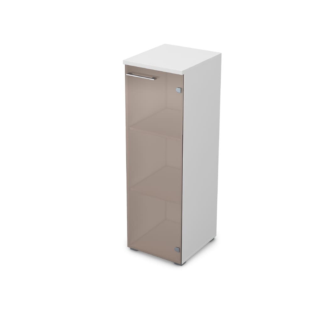Пенал средний со стеклом 400x450x1245 бронза