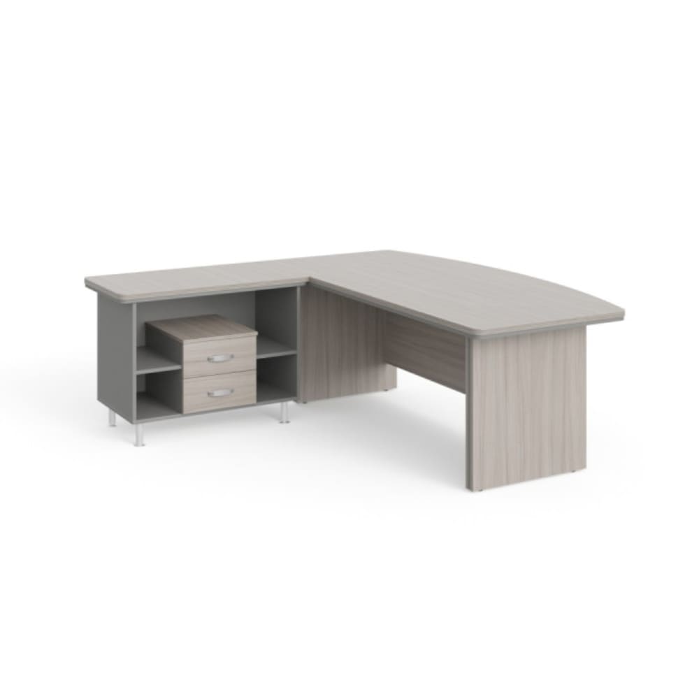 Стол руководителя с тумбой, без вставок Левый 1800x2000x760