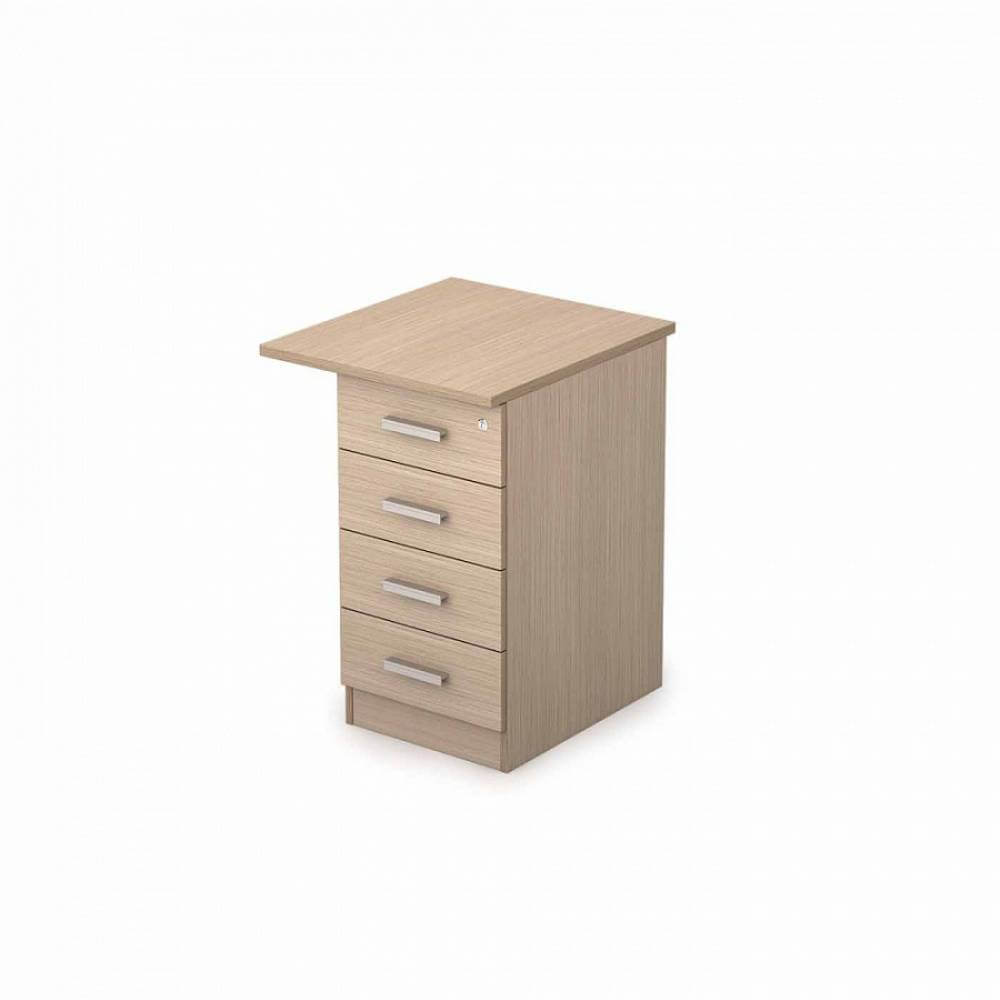 Тумба приставная 4 ящ. с топом 550x600x750