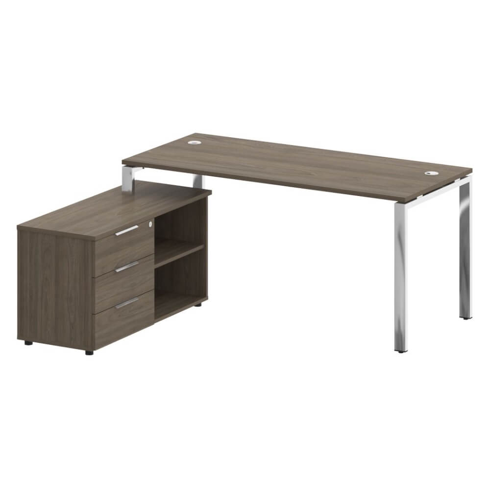 Стол руководителя с опорной тумбой Левый 1700x1520x750