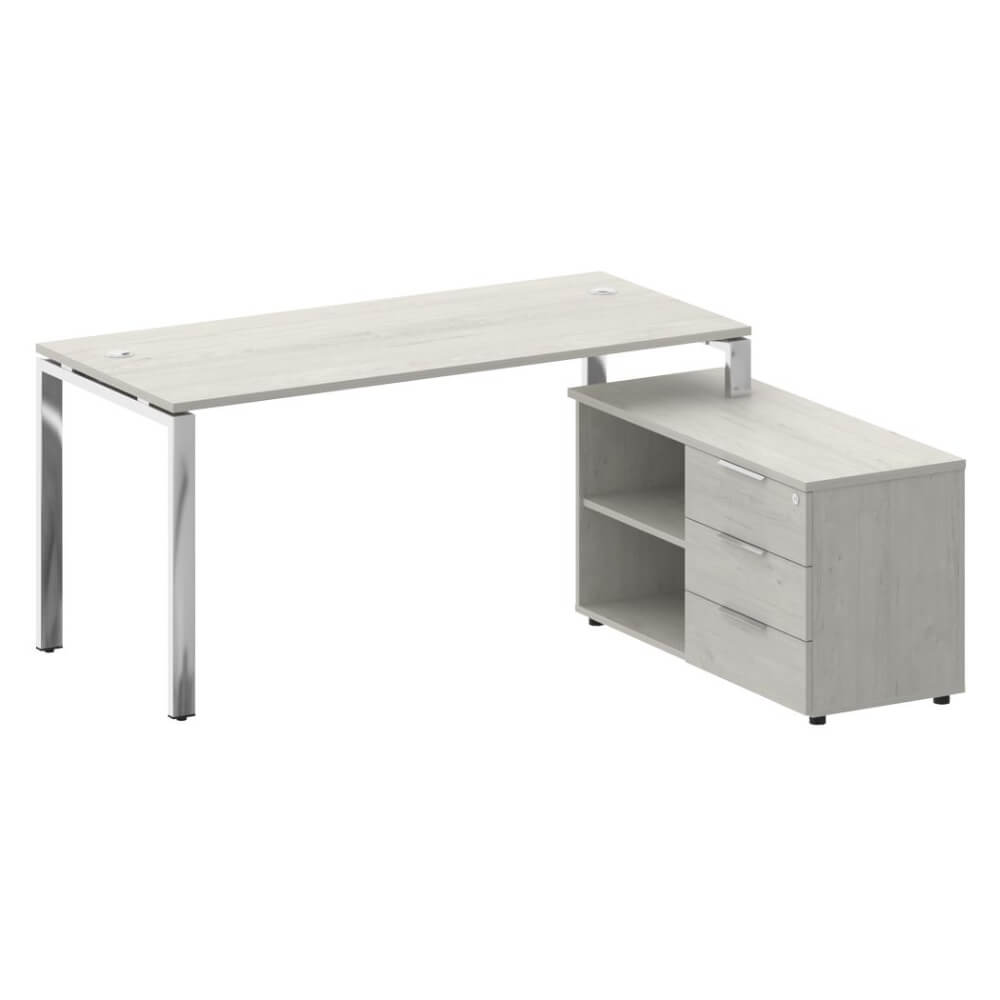 Стол руководителя с опорной тумбой Правый 1700x1520x750