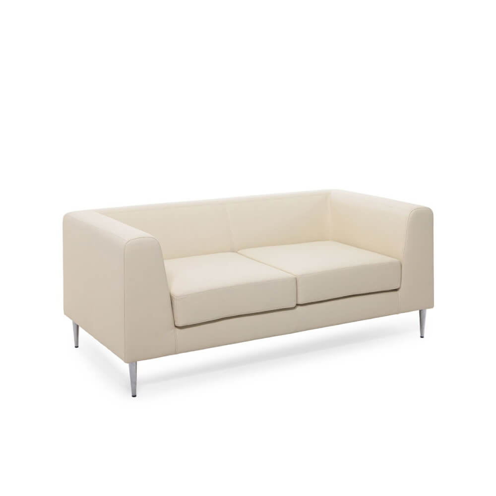 Диван двухместный EVA 2 иск.кожа, хром 1460x770x620