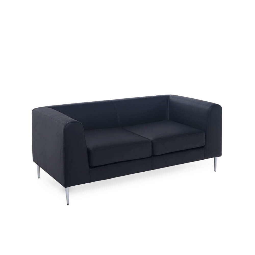 Диван двухместный EVA 2 иск.кожа, хром 1460x770x620