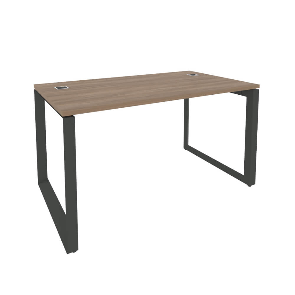 Стол руководителя на О-обр. м/к антрацит 1380x800x750