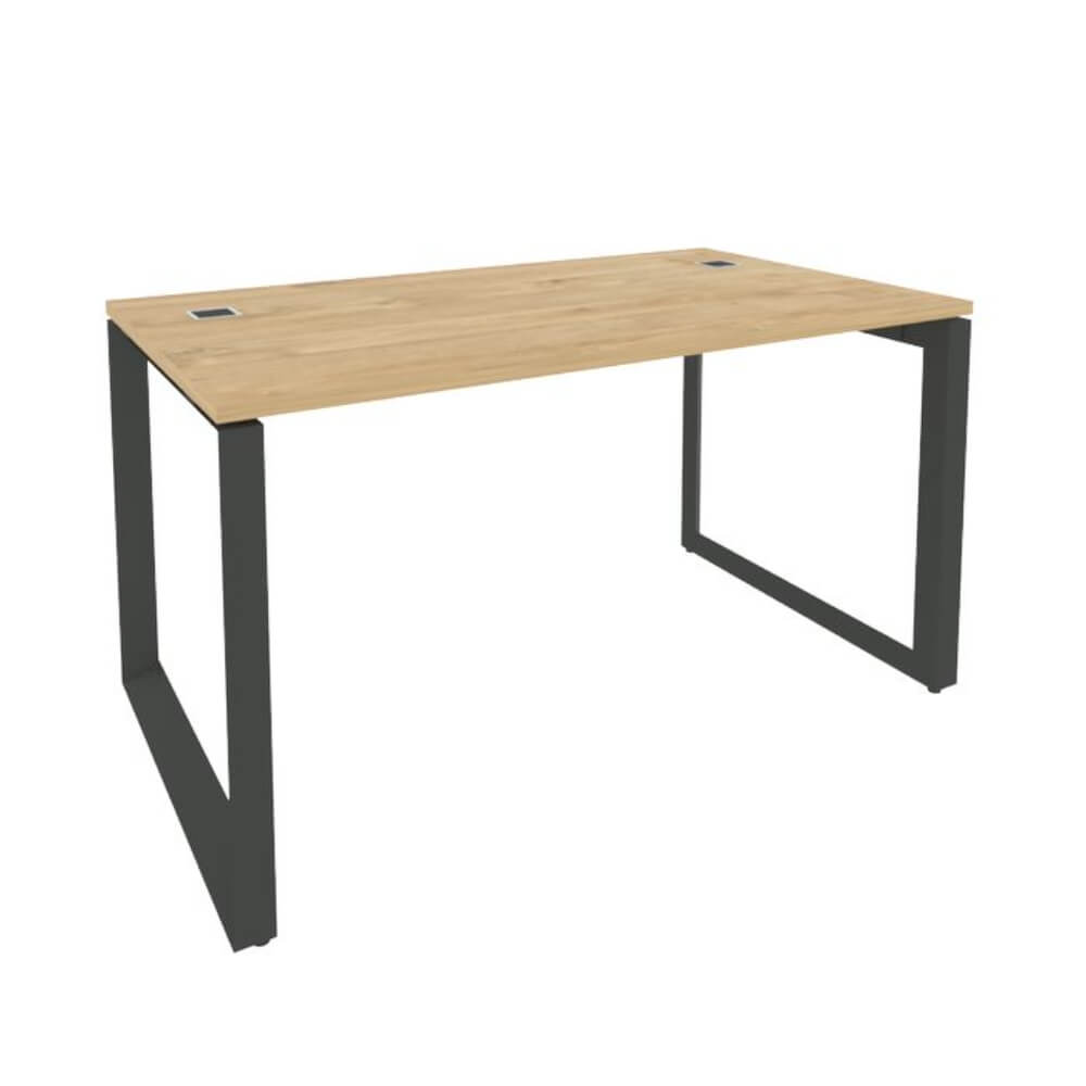 Стол руководителя на О-обр. м/к антрацит 1380x800x750