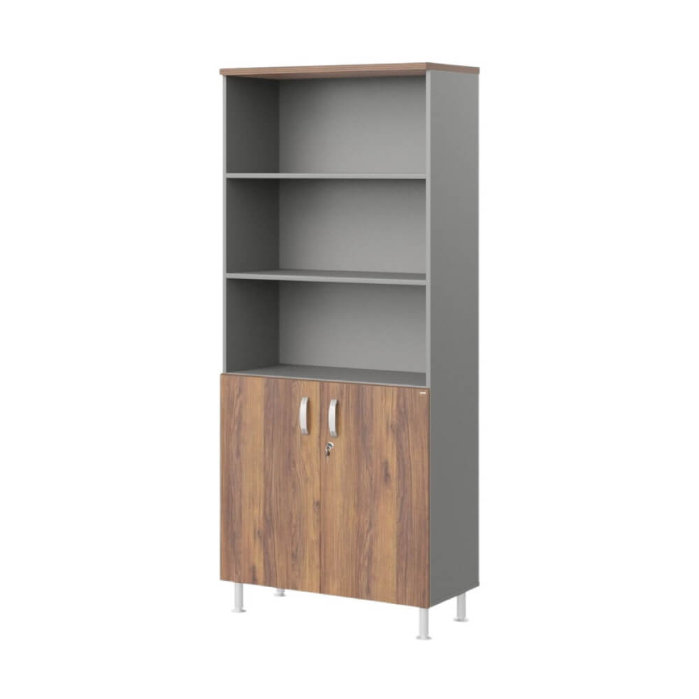 Стеллаж широкий полузакрытый 5 ур. з/с ДВП (без опор) 900x430x1950