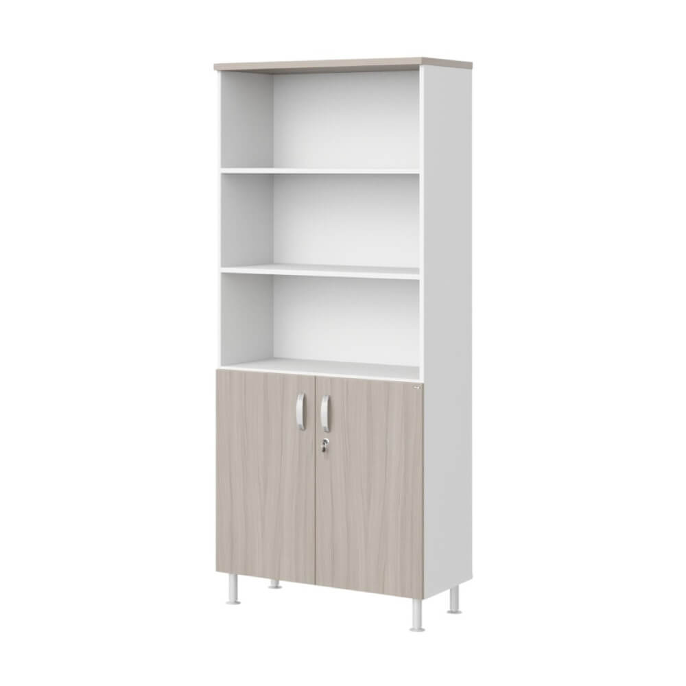 Стеллаж широкий полузакрытый 5 ур. з/с ДВП (без опор) 900x430x1950