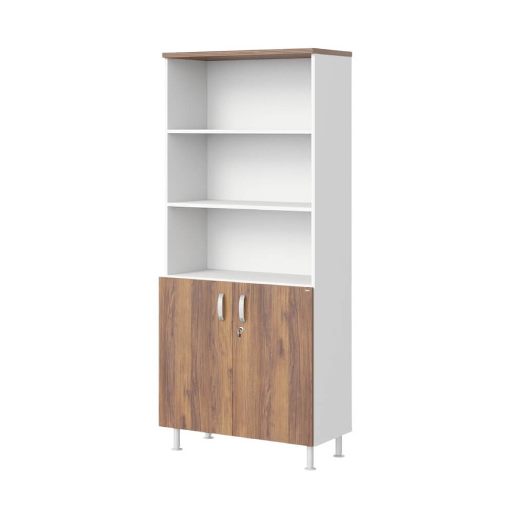 Стеллаж широкий полузакрытый 5 ур. з/с ДВП (без опор) 900x430x1950