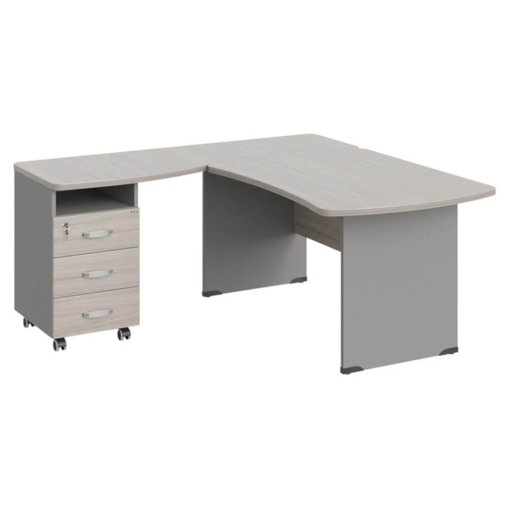 Угловое рабочее место левое 1600x1600x740