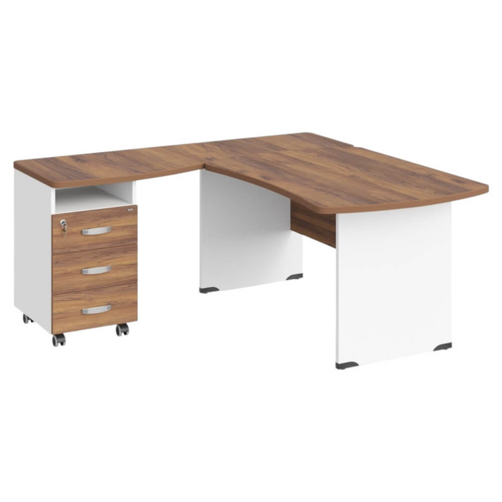 Угловое рабочее место левое 1600x1600x740