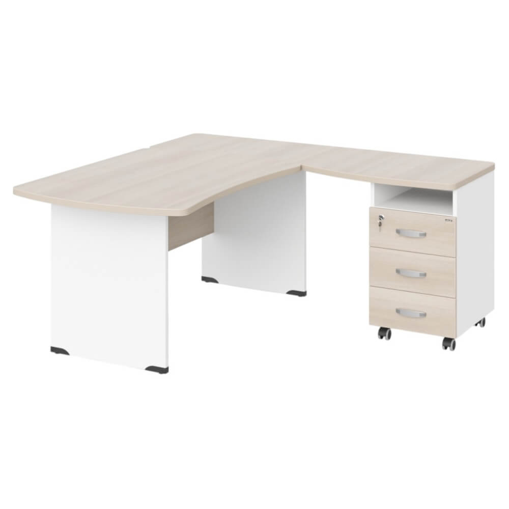 Угловое рабочее место правое 1600x1600x740