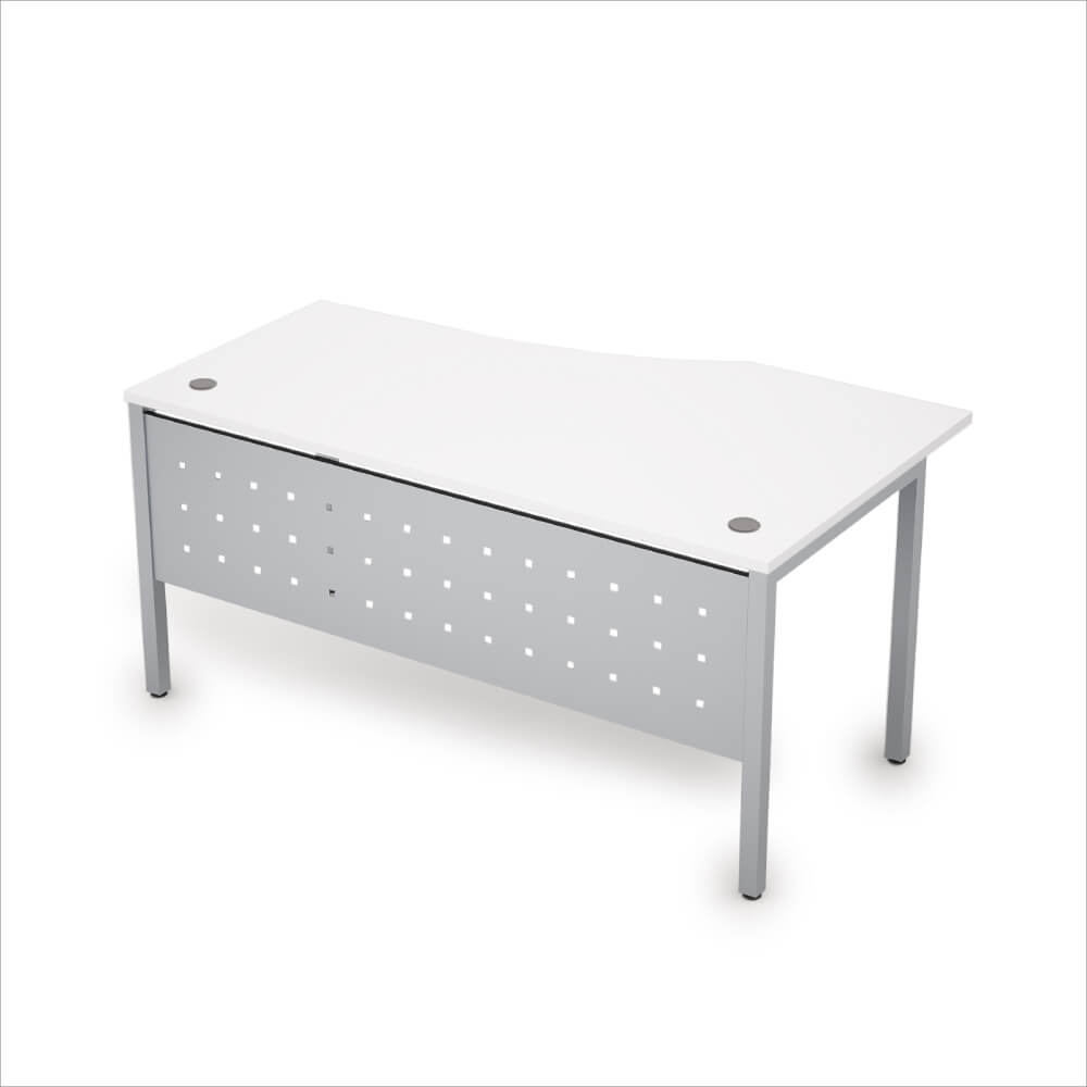 Стол эргоном. левый с экраном из металла 1600x900x750