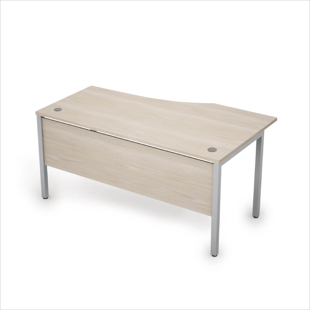 Стол эргоном. левый с экраном из ЛДСП 1600x900x750