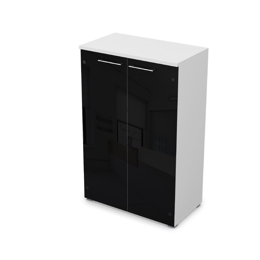 Шкаф-витрина средний 800x450x1245 глянец