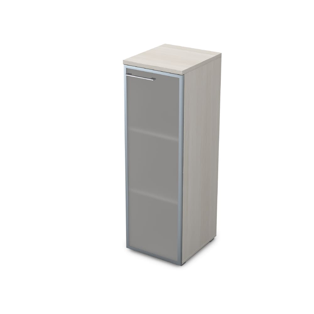 Пенал средний со стеклом 400x450x1245 матовое