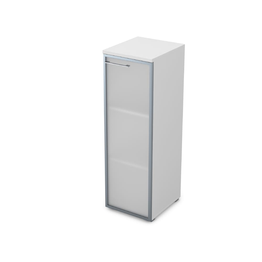 Пенал средний со стеклом 400x450x1245 матовое