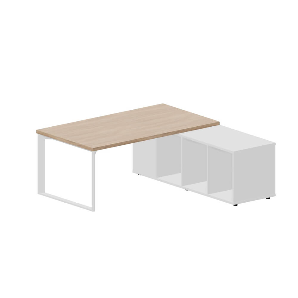 Стол на опорной сервисной тумбе 1800x1800x740 (правый)