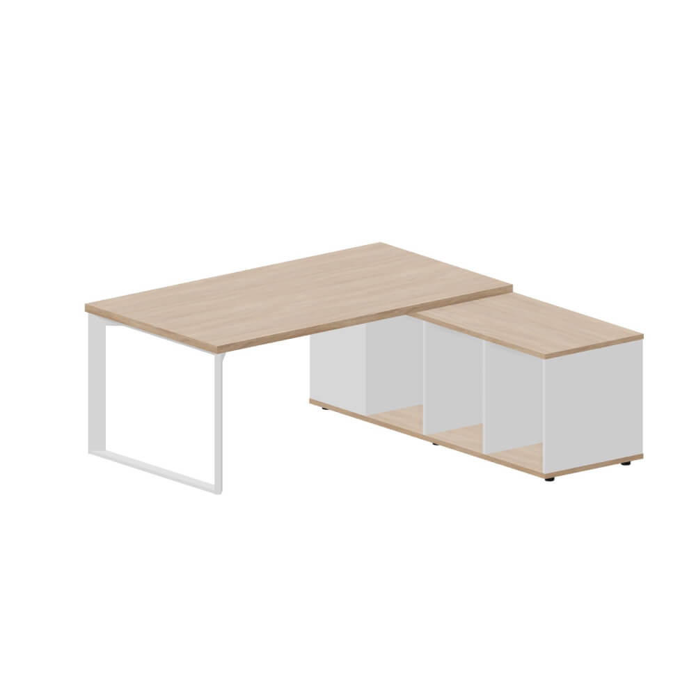 Стол на опорной сервисной тумбе 1800x1800x740 (правый)