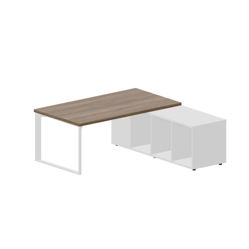 Стол на опорной сервисной тумбе 1800x1800x740 (правый)