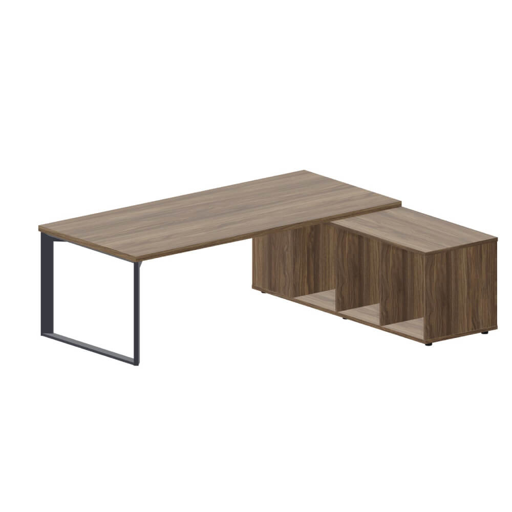 Стол на опорной сервисной тумбе (правый) 2200x1800x740