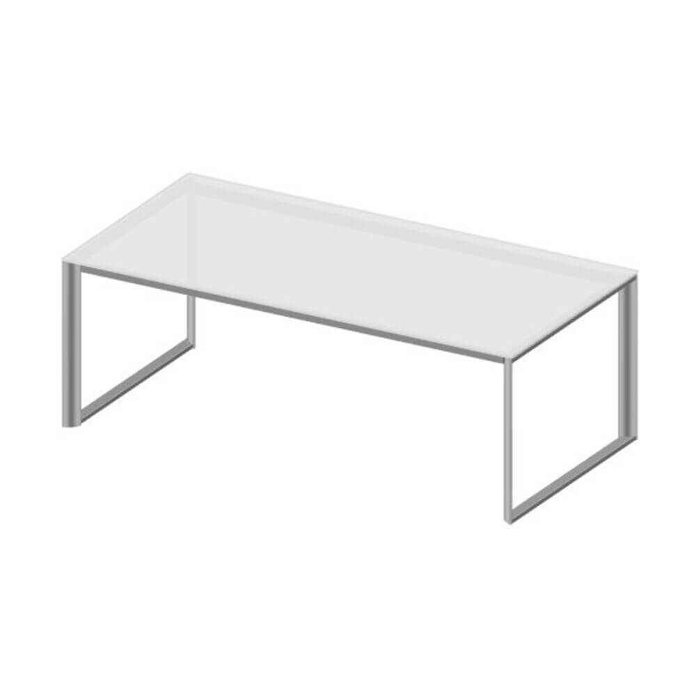 Стол письменный (белое стекло "оптивайт") 2000x1000x710